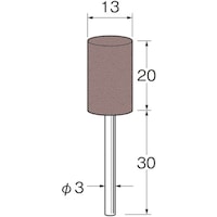 リューター リューター 軸付ラビン砥石(一般用)R4351粒度(#):80