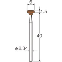 リューター リューター 軸付シリコンゴム砥石外径(mm):6粒度(#):320