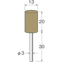 リューター リューター 軸付ラビン砥石(一般用)R4353粒度(#):180