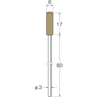 リューター リューター 軸付ラビン砥石(一般用)R4822粒度(#):180