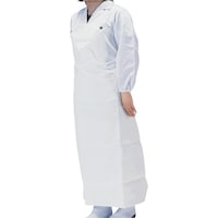 遠藤商事 TKG ワンタッチ胸付前掛 W100 白