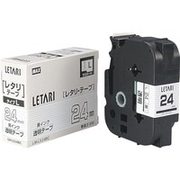 マックス MAX ビーポップミニ用ラミネートテープ 24mm幅 透明×黒文字 8m巻
