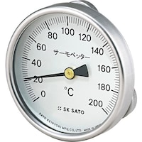 佐藤計量器製作所 佐藤 バイメタル式表面温度計 サーモペッター 0ー200℃ (234020)