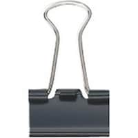 プラス PLUS 35443)ダブルクリップ CP106 豆 黒 10個