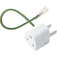 サンワサプライ SANWA 3P→2P変換アダプタ絶縁カバー付き