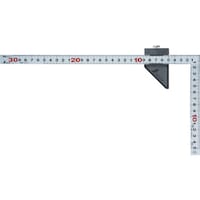 シンワ 曲尺平ぴた シルバー 30cm 表裏同目