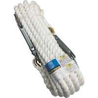 まつうら工業 まつうら 両端大口径フック付 クレモナS荷揚げ用ロープ 16mmΦ×20m