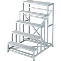 長谷川工業 ハセガワ ライトステップ DBS型 縞板タイプ 5段 1.5m(17838)
