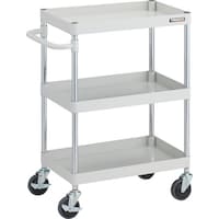 トラスコ中山 TRUSCO ツールワゴン フェニックスワゴン 抗ウィルスハンドル 省音 600X400XH880 3段 ホワイト