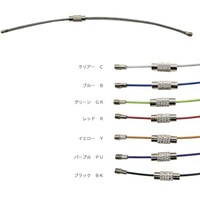 水本 水本 キーワイヤーホルダー ワイヤー径1.5mm 全長110mm クリアー