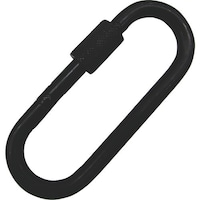 水本 水本 ステンレス プチカラビナ(環付) 黒色塗装 線径8mm長さ74mm