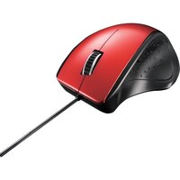 バッファロー BUFFALO 有線レーザー式マウス 静音/5ボタン レッド