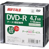 バッファロー BUFFALO 光学メディア DVDR PCデータ用 4.7GB 法人チャネル向け 10枚+2枚