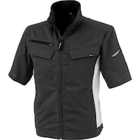 ジーベック XEBEC 裏綿ストレッチ半袖ブルゾン151190L クロ