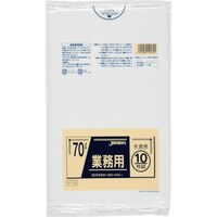 ジャパックス ジャパックス 業務用ポリ袋 70L 半透明 10枚 厚み0.040mm