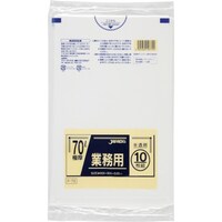 ジャパックス ジャパックス 業務用ポリ袋 70L 半透明10枚 厚み0.050mm