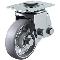 ユーエイキャスター ユーエイ プレート式 自在 クッションキャスター アルティメットウレタン 車輪径150mm  SKYタイプ SKY2S型 取付寸法94×94(87×87)