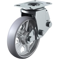 ユーエイキャスター ユーエイ プレート式 自在 クッションキャスター アルティメットウレタン 車輪径200mm  SKYタイプ SKY2S型 取付寸法133×86(125×62)