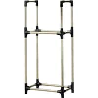 アイリスオーヤマ IRIS 204543 ステンレス製タイヤラック軽自動車用 ブラック/グレー