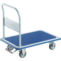 トラスコ中山 TRUSCO プレス製台車 ドンキーカート 固定式915×615 ピン式4輪ストッパー付