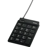 バッファロー BUFFALO スリムテンキーボード USB2.0ハブ(2ポート)/Tabキー付き ブラック