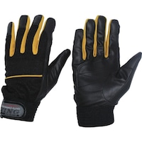 おたふく手袋 おたふく ピーユー・キング ブラックXイエロー LL