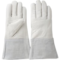 柏田 牛革クレスト床袖付手袋 30cm F