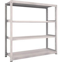 トラスコ中山 TRUSCO スチールラック M5型中量棚 1500X721XH2100 4段 単体 ネオグレー