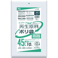 ハウスホールド 再生エコマーク袋 透明 45L 1