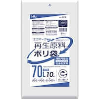 ハウスホールド ハウスホールド 再生エコマーク袋 半透明 70L 10枚