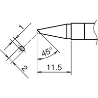 白光 白光 こて先 BC型 横1mm 縦2mm