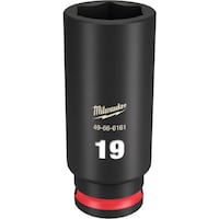 ミルウォーキーツール・ジャパン milwaukee SHOCKWAVE IMPACT DUTY ディープインパクトソケット 3/8インチ(9.5mm)角 19mm