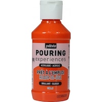 ペベオ・ジャポン Pebeo ポーリングメディウム入り アクリル絵具118ml 12 オレンジ