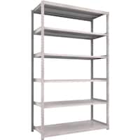 トラスコ中山 TRUSCO  スチールラック M2型軽中量棚 1460×880×H2400 6段 単体  ネオグレー