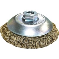 高島産業 ベベルブラシ 電気工具用 ベベル型 125×M16×85 真鍮メッキ鋼線0.25