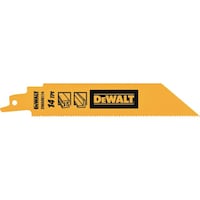ブラック デッカー DEWALT レシプロソーブレード・セーバーソーブレード・レシプロソー替刃・セーバーソー替刃 セーバーソーブレード14山x150mm(5枚)
