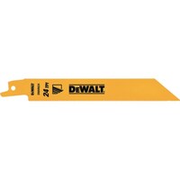ブラック デッカー DEWALT レシプロソーブレード・セーバーソーブレード・レシプロソー替刃・セーバーソー替刃 セーバーソーブレード24山x150mm(5枚)