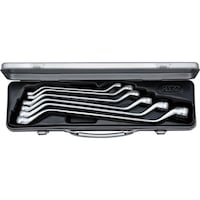 京都機械工具 KTC 45°ロングめがねレンチセット(6本組) メタルケース外寸385×100×45mm