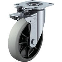 ユーエイキャスター ユーエイ プレート式 自在 キャスター ウレタン 車輪径150mm 旋回固定 Jタイプ J2K型 取付寸法80×80(75×75)