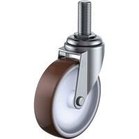 ユーエイキャスター ユーエイ ねじ込み式 自在 キャスター ウレタン 車輪径50mm  Eタイプ ET型 ネジ寸法M12×35ピッチ1.75