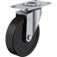 ユーエイキャスター ユーエイ プレート式 自在 ステンレスキャスター ゴム 車輪径50mm  Eタイプ SUSE型 取付寸法56×28