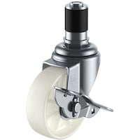 ユーエイキャスター ユーエイ 差し込み式 自在 キャスター ナイロン 車輪径75mm ストッパー付き Sタイプ STFS型 パイプ径24