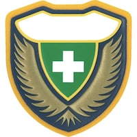 日本緑十字社 緑十字 立体ワッペン(胸章) (衛生マーク)○○ 胸N 73×67mm