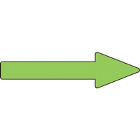 日本緑十字社 緑十字 配管方向表示ステッカー →蛍光緑矢印 貼矢21 30×100mm 10枚組 エンビ