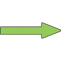 日本緑十字社 緑十字 配管方向表示ステッカー →蛍光緑矢印 貼矢22 20×70mm 10枚組 エンビ