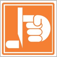 日本緑十字社 緑十字 PL警告ステッカー 切断に注意 PL14(中) 50×50mm 10枚組