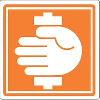 日本緑十字社 緑十字 PL警告ステッカー 挟まれに注意 PL15(中) 50×50mm 10枚組