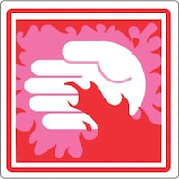 日本緑十字社 緑十字 PL警告ステッカー 高温危険 PL16(中) 50×50mm 10枚組