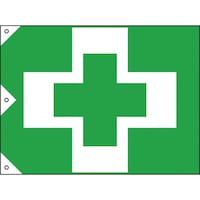 日本緑十字社 緑十字 安全衛生旗 1000×1500mm 布製