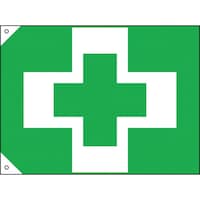 日本緑十字社 緑十字 安全衛生旗 700×1050mm 布製
